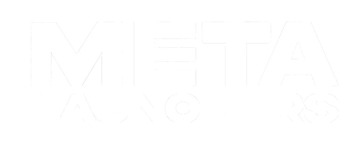 MetaLaunchers Text Logo White