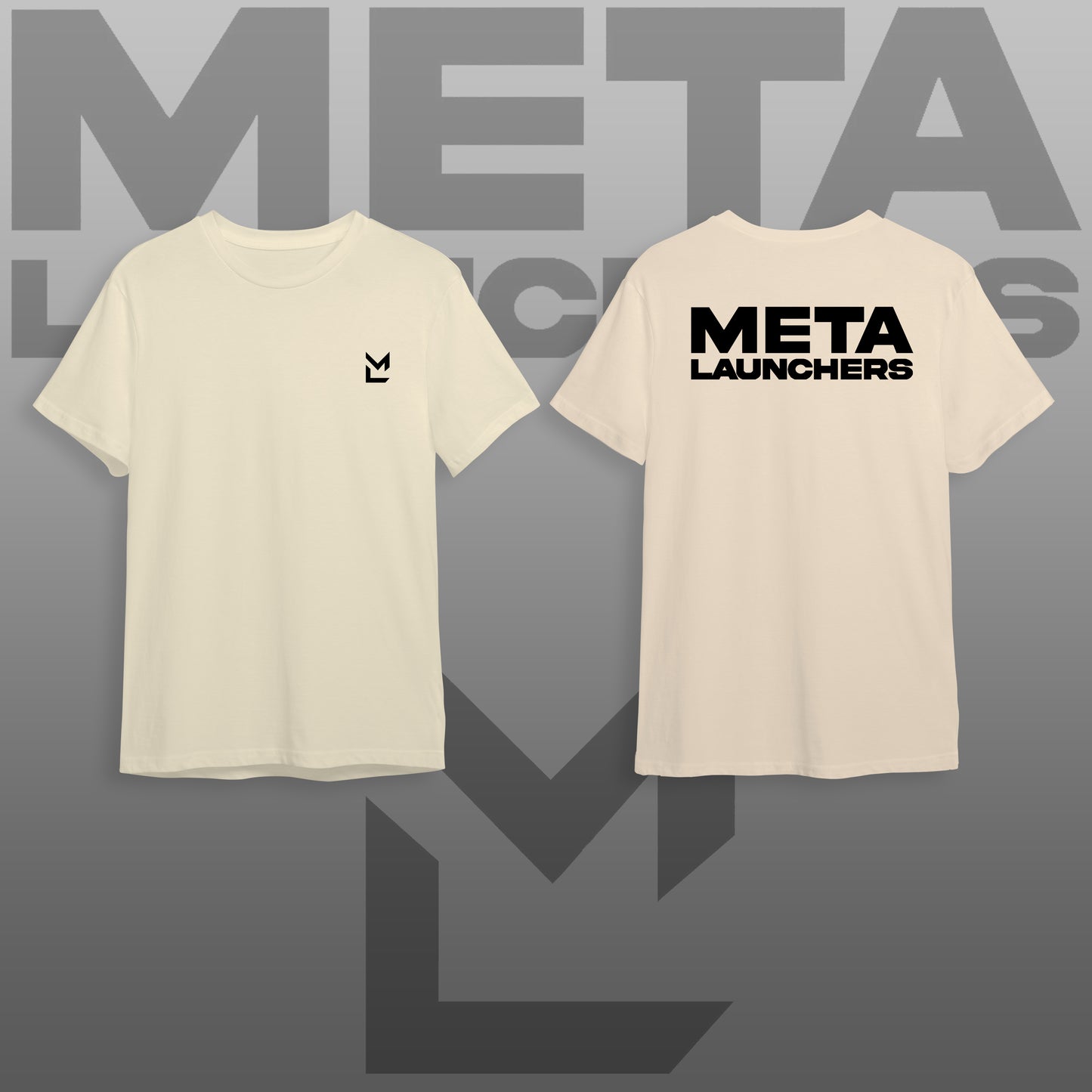 MetaLaunchers Shirt Cream Front & Back